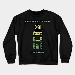 Music Player Evolution Crewneck Sweatshirt